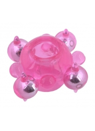 Эрекционное кольцо c бусинками - Toyfa Basic - в Новокузнецке купить с доставкой