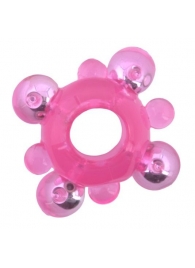 Эрекционное кольцо c бусинками - Toyfa Basic - в Новокузнецке купить с доставкой