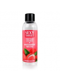 Массажное масло Sexy Sweet Nectar Lychee с феромонами и ароматом личи - 75 мл. - Биоритм - купить с доставкой в Новокузнецке