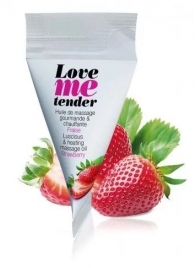 Съедобное согревающее массажное масло Love Me Tender Strawberry с ароматом клубники - 10 мл. - Love to Love - купить с доставкой в Новокузнецке