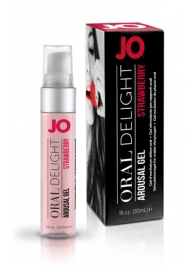 Клубничный лубрикант для оральных ласк Oral Delight Strawberry Sensation - 30 мл. - System JO - купить с доставкой в Новокузнецке