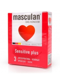 Презервативы Masculan Sensitive plus - 3 шт. - Masculan - купить с доставкой в Новокузнецке