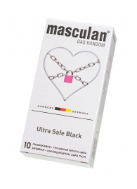 Ультрапрочные презервативы Masculan Ultra Safe Black - 10 шт. - Masculan - купить с доставкой в Новокузнецке