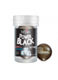 Интимный гель Power Black Hot Ball с охлаждающе-разогревающим эффектом (2 шарика по 3 гр.) - HotFlowers - купить с доставкой в Новокузнецке