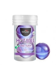 Лубрикант на масляной основе Hot Ball Beija Muito с ароматом винограда (2 шарика по 3 гр.) - HotFlowers - купить с доставкой в Новокузнецке