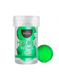 Лубрикант на масляной основе Hot Ball Beija Muito с ароматом мяты (2 шарика по 3 гр.) - HotFlowers - купить с доставкой в Новокузнецке