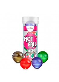 Ароматизированный лубрикант Hot Ball Mix на масляной основе (4 шарика по 3 гр.) - HotFlowers - купить с доставкой в Новокузнецке