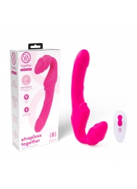 Розовый безремневой страпон на радиоуправлении Strapless Together - 22 см. - Together Toy - купить с доставкой в Новокузнецке
