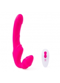 Розовый безремневой страпон на радиоуправлении Strapless Together - 22 см. - Together Toy - купить с доставкой в Новокузнецке
