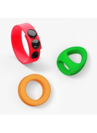 Набор из 3 разноцветных эрекционных колец Kit Neon Ring - Love to Love - в Новокузнецке купить с доставкой