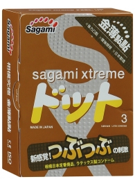 Презервативы Sagami Xtreme FEEL UP с точечной текстурой и линиями прилегания - 3 шт. - Sagami - купить с доставкой в Новокузнецке