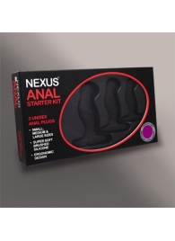 Набор из 3 массажеров простаты чёрного цвета NEXUS ANAL STARTER KIT - Nexus Range - в Новокузнецке купить с доставкой