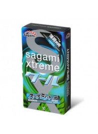 Презервативы Sagami Xtreme Mint с ароматом мяты - 10 шт. - Sagami - купить с доставкой в Новокузнецке