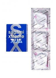 Розовые презервативы Sagami Xtreme FEEL FIT 3D - 3 шт. - Sagami - купить с доставкой в Новокузнецке