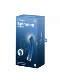 Синий вибратор для G-стимуляции Spinning G-Spot 1 - 17 см. - Satisfyer купить в Новокузнецке с доставкой в Orgasmix.ru Синий вибратор для G-стимуляции Spinning G-Spot 1 - 17 см. - Satisfyer