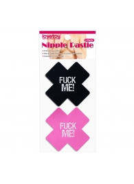 Набор из 2 пар пэстисов Cross Pattern Nipple Pasties - Lovetoy - купить с доставкой в Новокузнецке