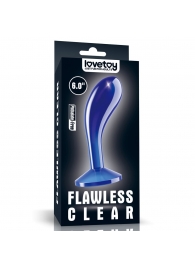 Синяя анальная втулка Flawless Clear Prostate Plug 6.0 - 15 см. - Lovetoy - в Новокузнецке купить с доставкой