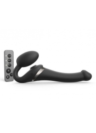 Черный безремневой страпон Multi Orgasm Size S с клиторальной стимуляцией - Strap-on-me - купить с доставкой в Новокузнецке