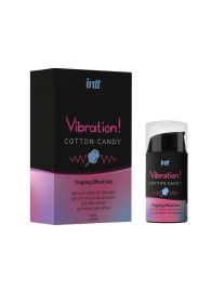 Жидкий вибратор Vibration Cotton Candy с ароматом сахарной ваты - 15 мл. - INTT - купить с доставкой в Новокузнецке