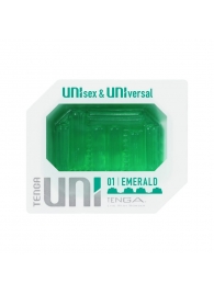 Зеленый мастурбатор-стимулятор Tenga Uni Emerald - Tenga - в Новокузнецке купить с доставкой