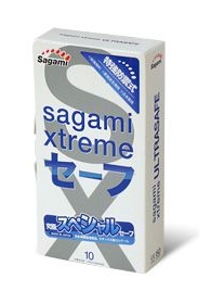 Презервативы Sagami Xtreme Ultrasafe с двойным количеством смазки - 10 шт. - Sagami - купить с доставкой в Новокузнецке