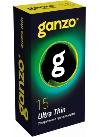 Прозрачные ультратонкие презервативы Ganzo Ultra thin - 15 шт. - Ganzo - купить с доставкой в Новокузнецке