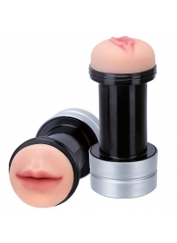 Двусторонний мастурбатор REALSTUFF 2 IN 1 HUMMER MOUTH   VAGINA - ротик и вагина - Dream Toys - в Новокузнецке купить с доставкой