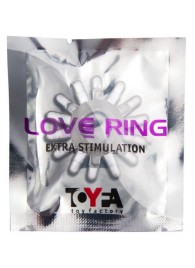 Прозрачное гелевое эрекционное кольцо с шипиками - Toyfa Basic - в Новокузнецке купить с доставкой