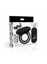 Черное эрекционное виброкольцо 28X Remote Control Vibrating Cock Ring   Bullet - XR Brands - в Новокузнецке купить с доставкой