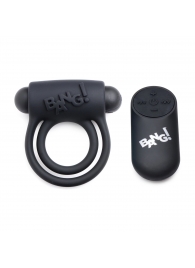 Черное эрекционное виброкольцо 28X Remote Control Vibrating Cock Ring   Bullet - XR Brands - в Новокузнецке купить с доставкой