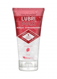 Интимный гель-смазка на водной основе Lubrimax Magic Strawberry - 75 мл. - ИнтелБИО - купить с доставкой в Новокузнецке