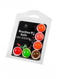 Набор из 6 шариков с ароматизированными массажными маслами Brazilian Balls - Secret Play - купить с доставкой в Новокузнецке