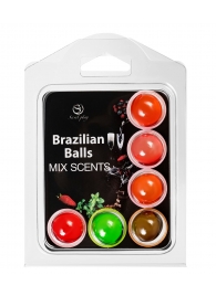 Набор из 6 шариков с ароматизированными массажными маслами Brazilian Balls - Secret Play - купить с доставкой в Новокузнецке