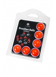 Набор из 6 шариков с массажным маслом Brazilian Balls с ароматом ягод - Secret Play - купить с доставкой в Новокузнецке