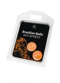 Набор из 2 шариков с массажным маслом Brazilian Balls с разогревающим эффектом - Secret Play - купить с доставкой в Новокузнецке