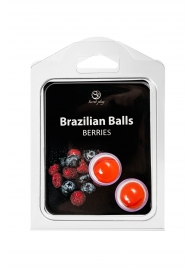 Набор из 2 шариков с массажным маслом Brazilian Balls с ароматом ягод - Secret Play - купить с доставкой в Новокузнецке