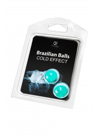 Набор из 2 шариков с массажным маслом Brazilian Balls с охлаждающим эффектом - Secret Play - купить с доставкой в Новокузнецке