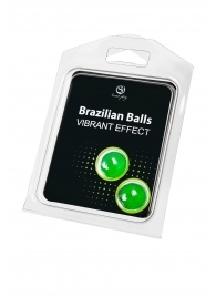 Набор из 2 шариков с массажным маслом Brazilian Balls с эффектом вибрации - Secret Play - купить с доставкой в Новокузнецке