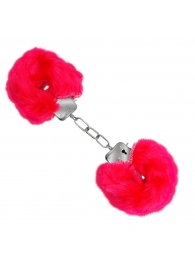 Красные меховые наручники Love с ключиками - Baile - купить с доставкой в Новокузнецке