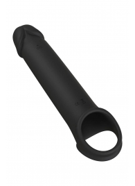 Черная насадка-удлинитель с вибрацией Vibrating Extender With Remote - Dream Toys - в Новокузнецке купить с доставкой