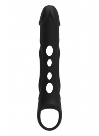Черная насадка-удлинитель Vibrating Extender With Remote с вибрацией - Dream Toys - в Новокузнецке купить с доставкой