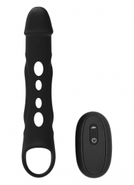 Черная насадка-удлинитель Vibrating Extender With Remote с вибрацией - Dream Toys - в Новокузнецке купить с доставкой