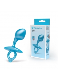 Голубая анальная пробка для массажа простаты Bulb Silicone Prostate Plug - 10,7 см. - b-Vibe - в Новокузнецке купить с доставкой