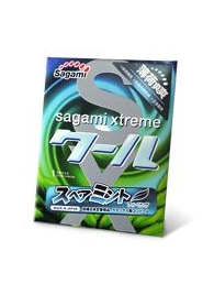 Презерватив Sagami Xtreme Mint с ароматом мяты - 1 шт. - Sagami - купить с доставкой в Новокузнецке