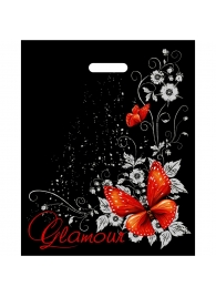 Черный пакет Glamour с вырубной ручкой (38х47 см) - Сима-Ленд - купить с доставкой в Новокузнецке