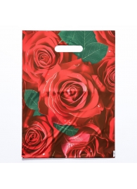 Пакет с цветочным принтом и вырубной ручкой (30х40 см) - Сима-Ленд - купить с доставкой в Новокузнецке