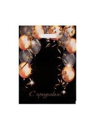 Пакет с вырубной ручкой и принтом в виде шариков (30х40 см) - Сима-Ленд - купить с доставкой в Новокузнецке