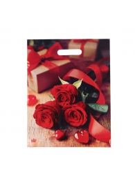 Пакет с принтом в виде роз (31х40 см) - Сима-Ленд - купить с доставкой в Новокузнецке