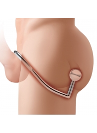 Кольцо на пенис с анальным стимулятором Stainless Steel Anal Hook   Cock Ring - BlueLine - в Новокузнецке купить с доставкой