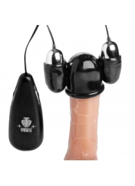 Черная стимулирующая насадка для головки полового члена Multi Speed Vibrating Penis Head Teaser - XR Brands - в Новокузнецке купить с доставкой